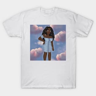 portrait cancer girl clouds anime T-Shirt